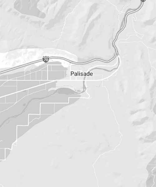 Area map of Palisade, Colorado.