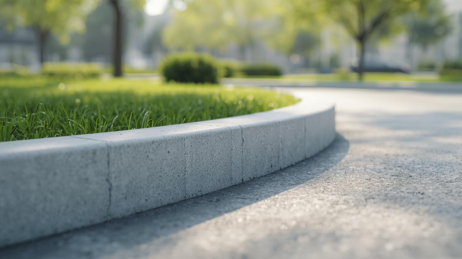 Concrete landscape curbing detail